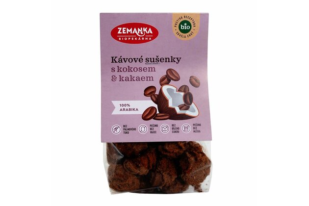 Kávové sušienky s kokosom Biopekárna Zemanka bio 100g Kávové sušienky s kokosom Biopekárna Zemanka bio 100g