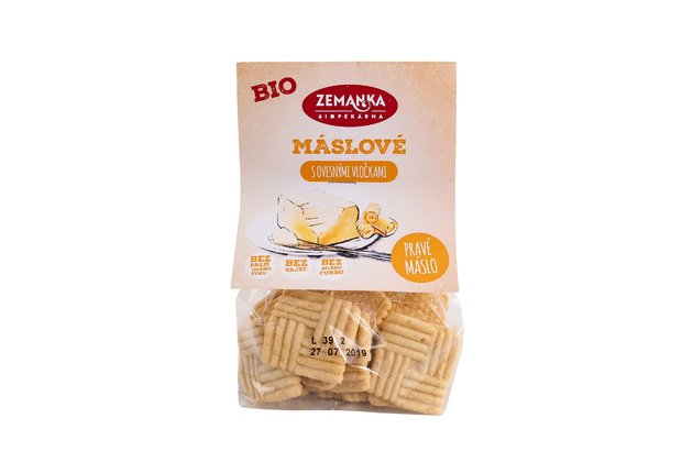Maslové sušienky s ovsenými vločkami bio 100g Maslové sušienky s ovsenými vločkami bio 100g
