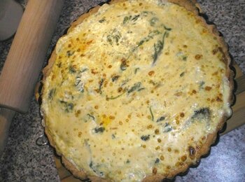 Špenátový quiche (koláč)