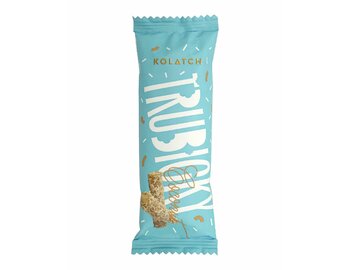 Trubičky s kokosovou náplňou v bielej čokoláde s karamelom a kokosom KOLATCH 35g Trubičky s kokosovou náplňou v bielej čokoláde s karamelom a kokosom KOLATCH 35g