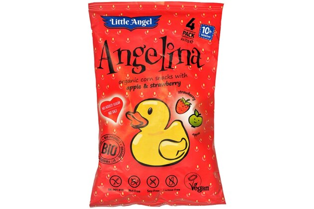 Little Angel ANGELINA - jablko & jahoda bio 4x15g  